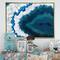 Designart - Blue Brazilian Geode - Abstract Framed Canvas Wall Art Print